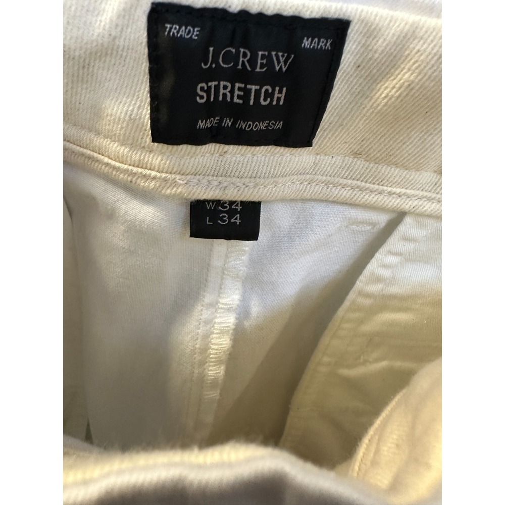 J.Crew 484 Slim-Fit Stretch Chino Pants White Men's Size 34 x 34 Casual Business - Picture 6 of 13